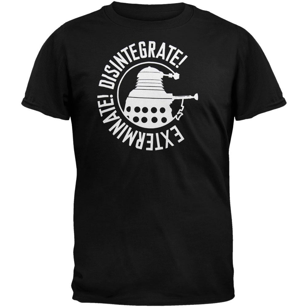 Doctor Who - Exterminate Disintegrate T-Shirt Men's T-Shirts Doctor Who SM Black 