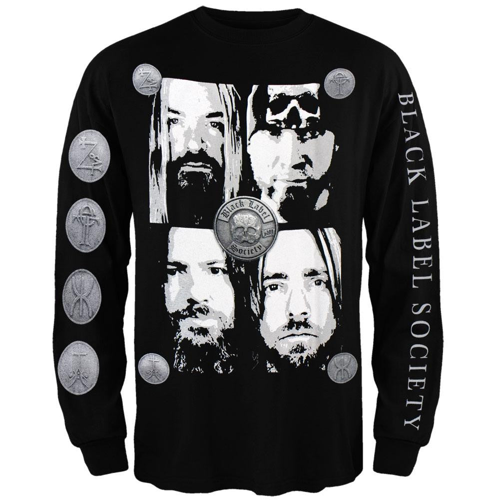 Black Label Society - Faces Long Sleeve T-Shirt Men's Long Sleeves Black Label Society XL Black