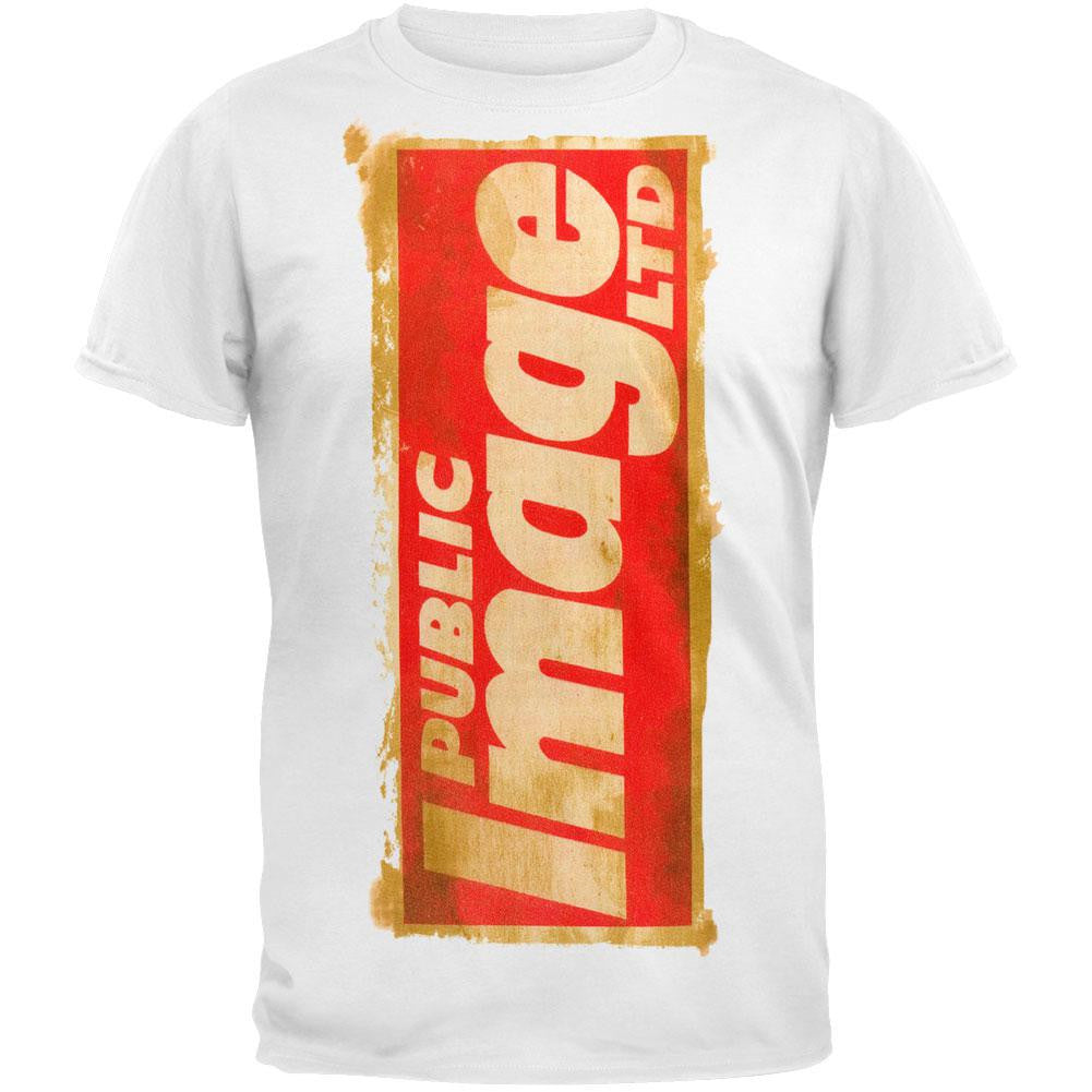 Pil - Tag Logo 2010 Tour Soft T-Shirt Men's T-Shirts PiL LG White 