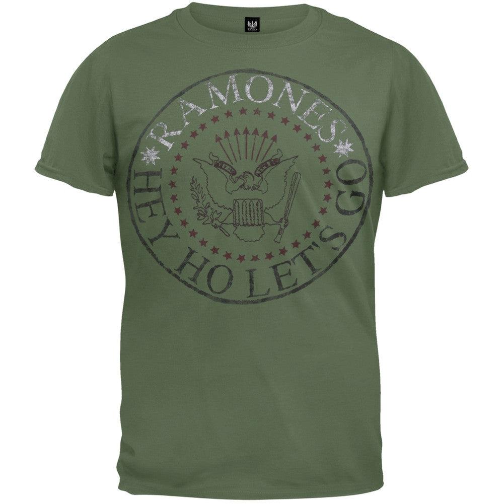 Ramones - Hey Ho Premium Youth T-Shirt Youth T-Shirts Ramones 4 Green 