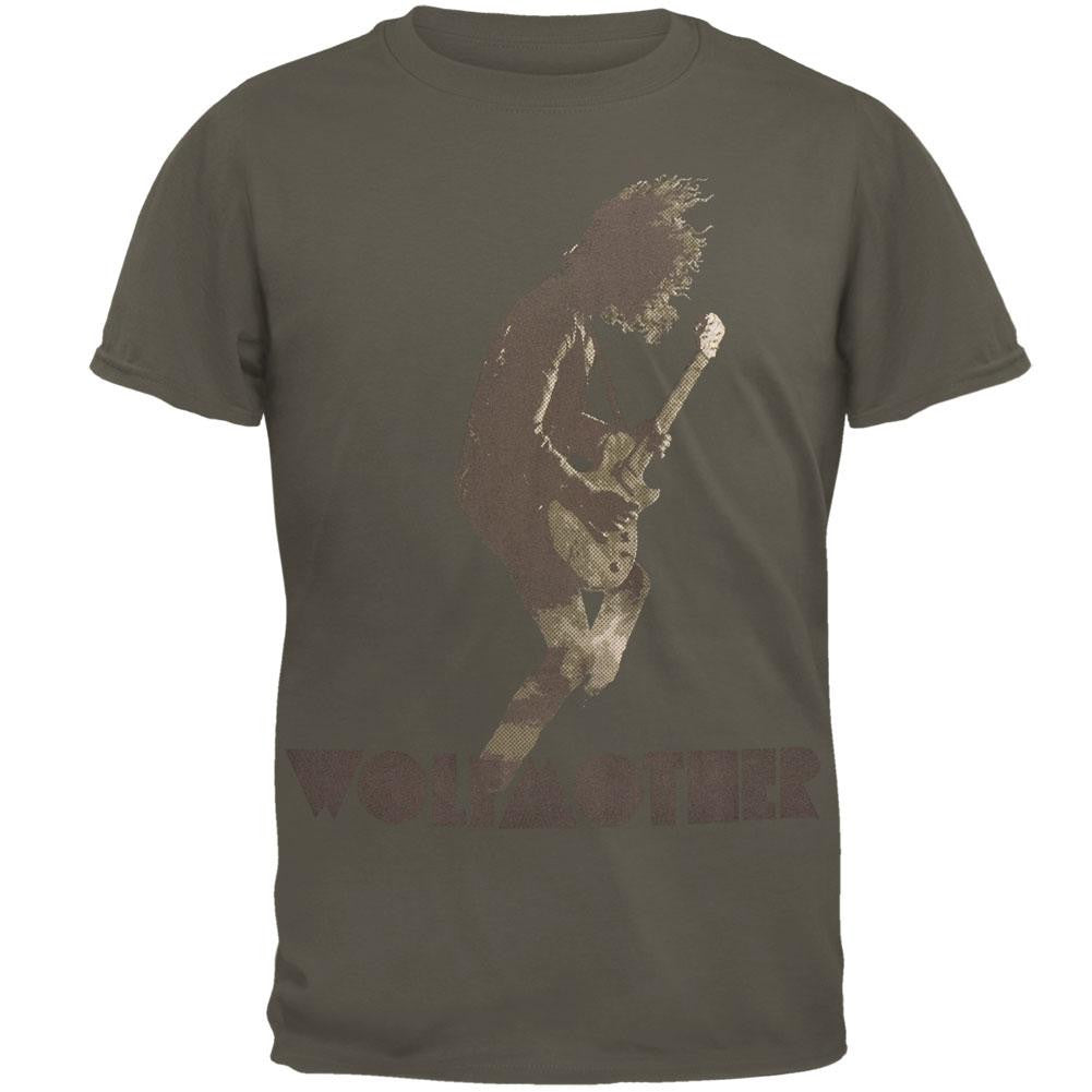 Wolfmother - Duo Tone Guitar Soft T-Shirt Men's T-Shirts Wolfmother LG Green