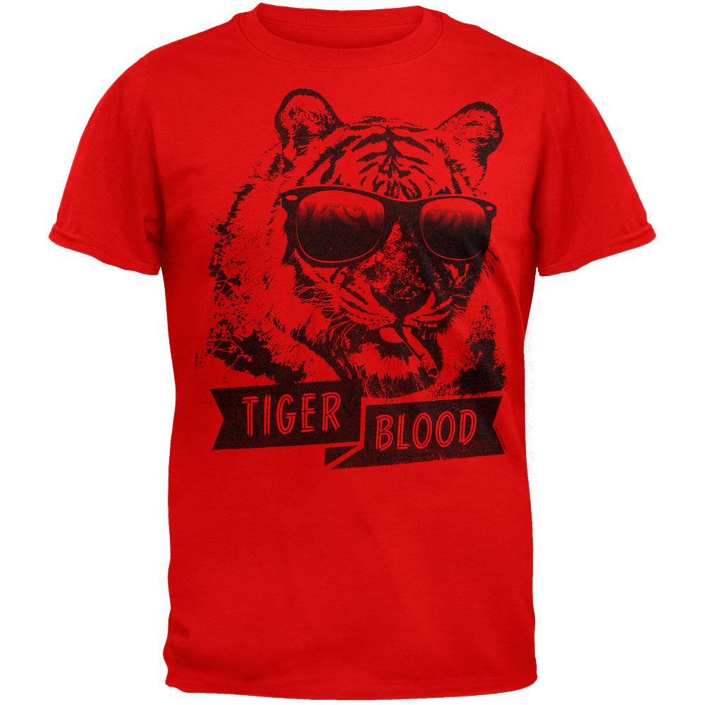 Charlie Sheen - Tiger Blood T-Shirt Men's T-Shirts Charlie Sheen 2XL Red 