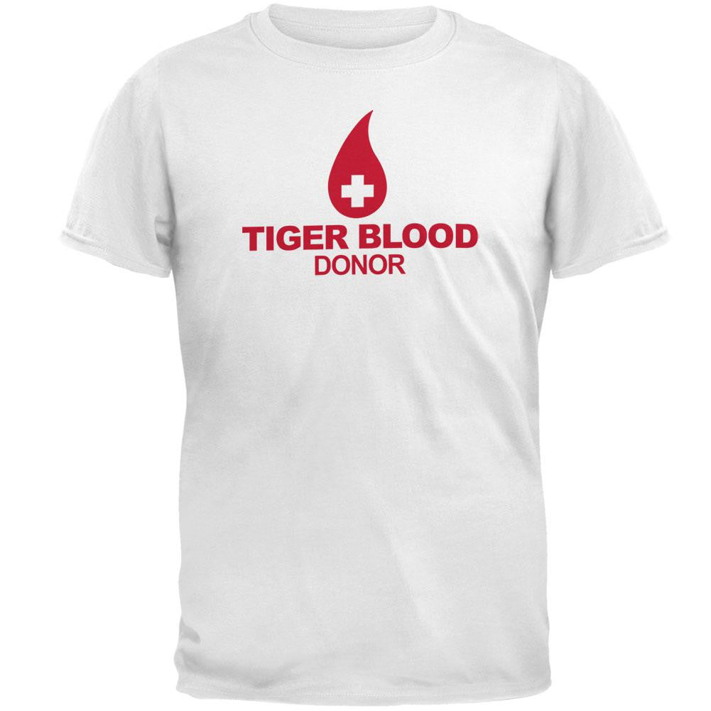 Tiger Blood Donor T-Shirt Men's T-Shirts Charlie Sheen 2XL White 