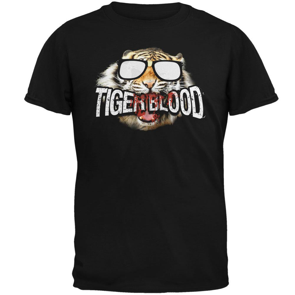 Tiger Blood Black T-Shirt Men's T-Shirts Charlie Sheen 2XL Black 