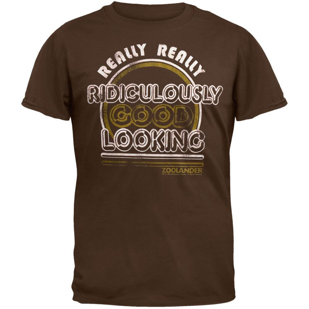 Zoolander - Good Looking Brown Adult T-Shirt Men's T-Shirts Zoolander XL Brown 
