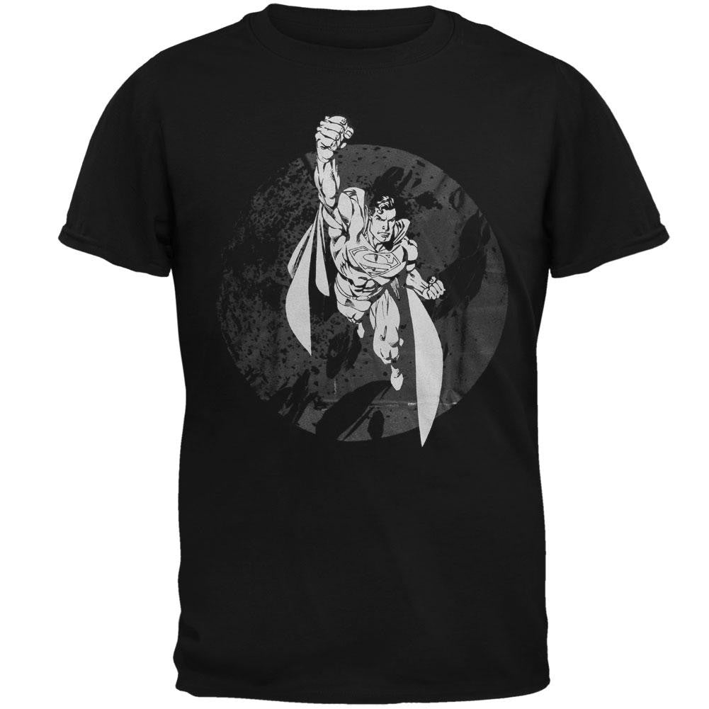 Superman - Metal Emblem T-Shirt Men's T-Shirts Superman LG Black 