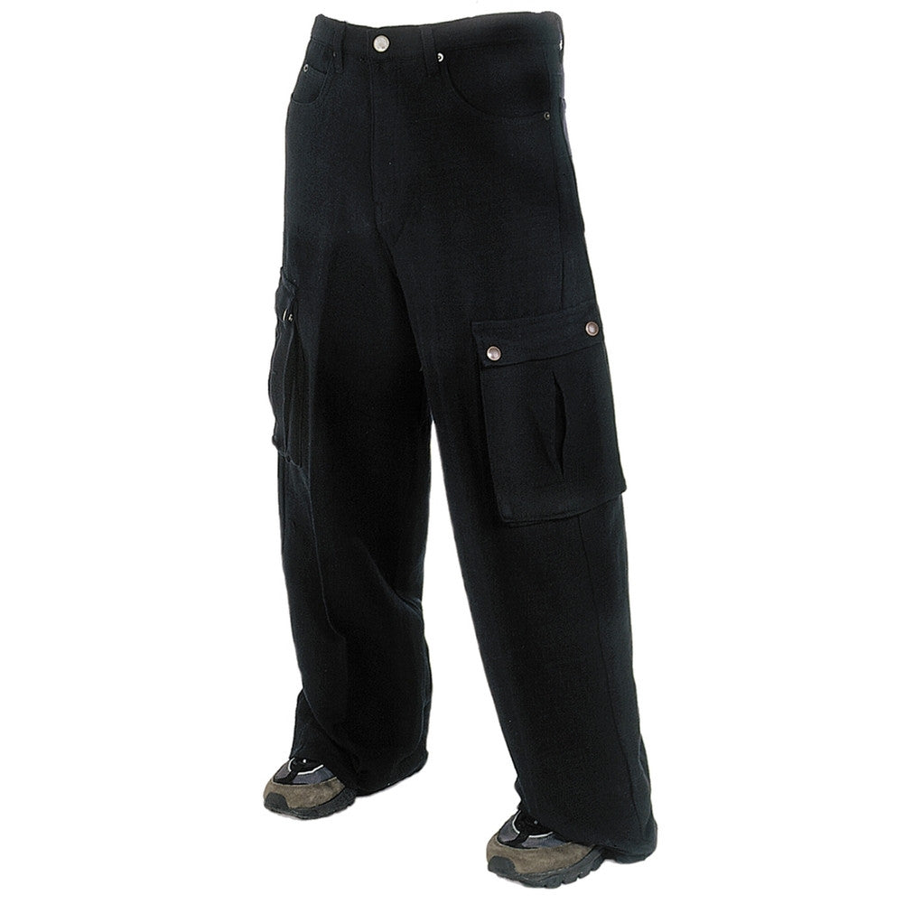 Hand Woven Mens Commando Pants- Black Men's Pants Old Glory   