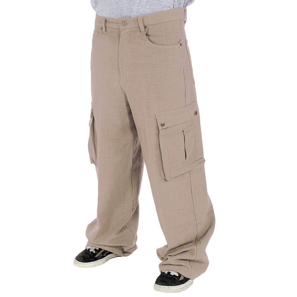 Hand Woven Mens Commando Pants- Tan Men's Pants Old Glory   