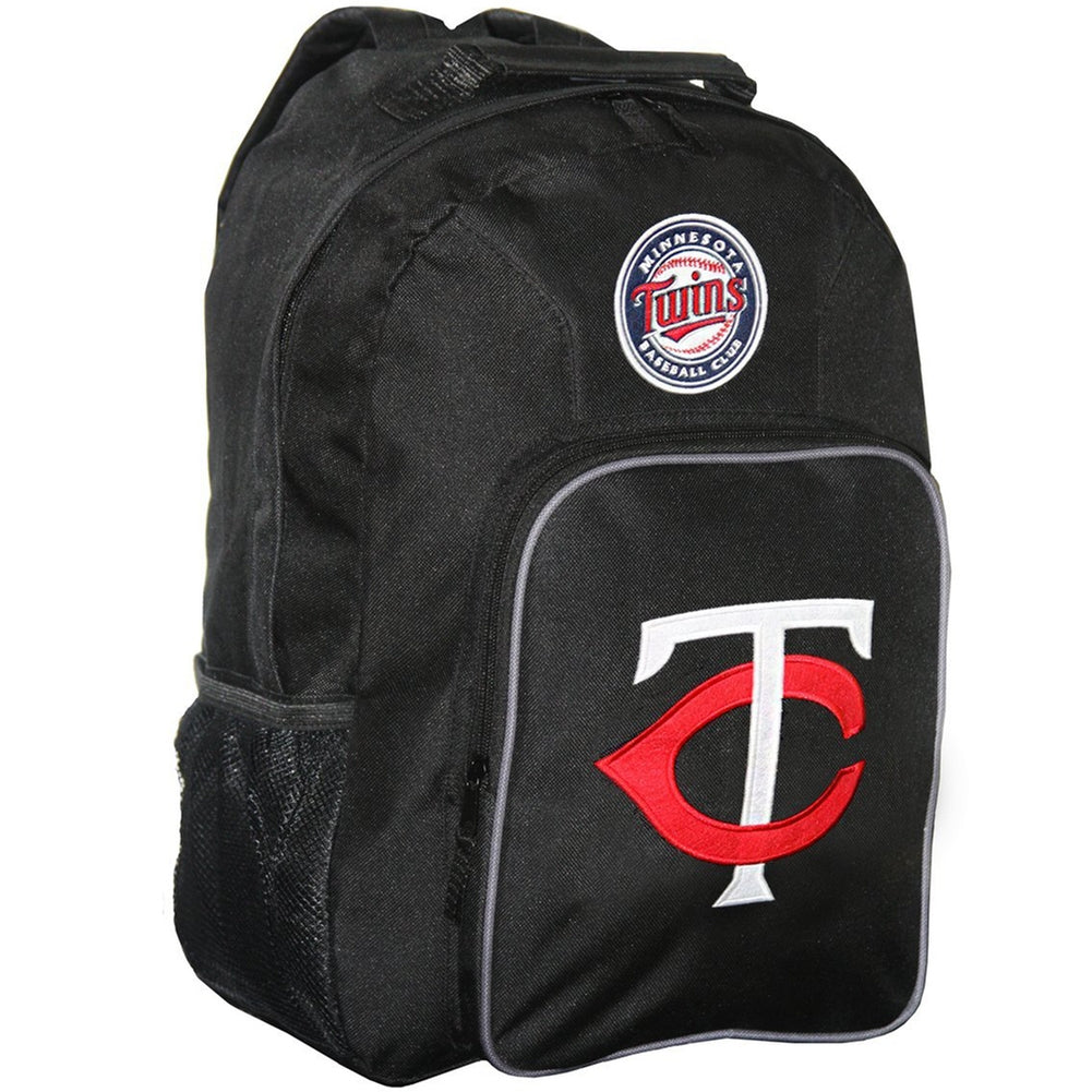 Minnesota Twins - Logo Medium Black Backpack Backpacks Old Glory OS Black 