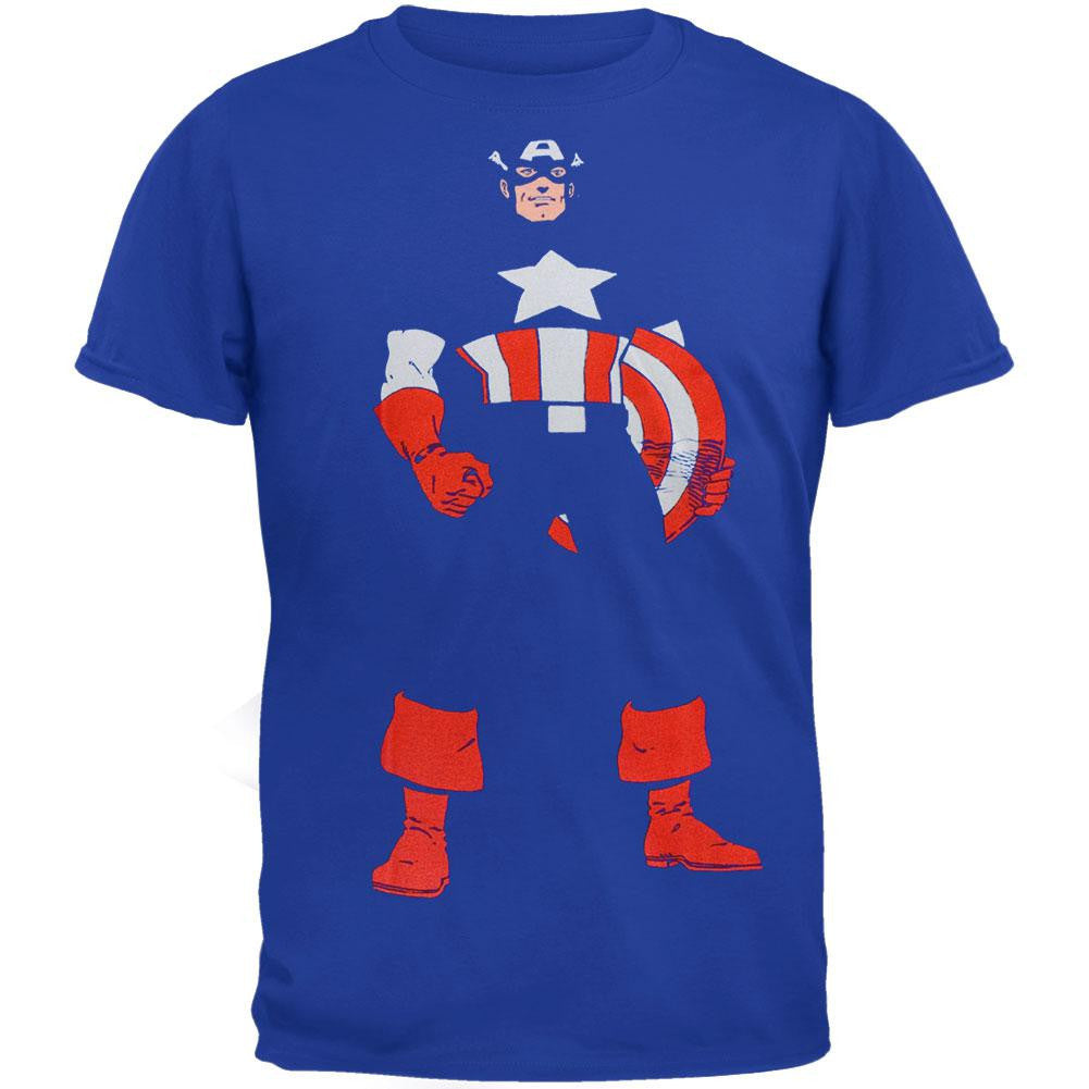 Captain America - Invisible Youth T-Shirt Youth T-Shirts Captain America LG Blue 