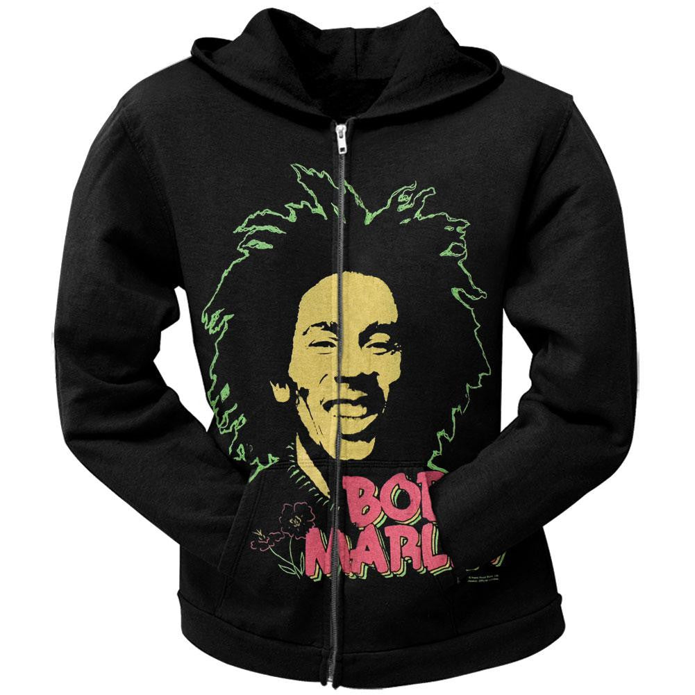 Bob Marley - Sweet Juniors Zip Hoodie Juniors Hoodies Bob Marley SM Black 