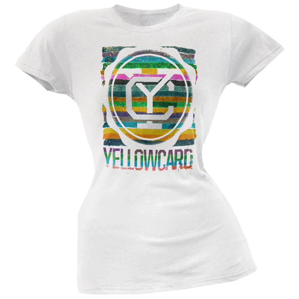 Yellowcard - Brush Juniors T-Shirt Juniors T-Shirts Yellow Card LG White 