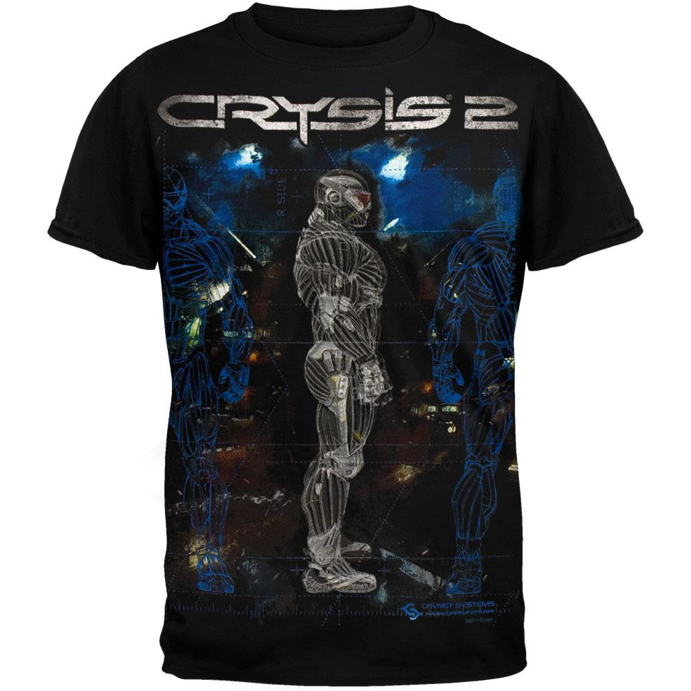 Crysis 2 - Blueprint T-Shirt Men's T-Shirts Crysis 2 MD Black 