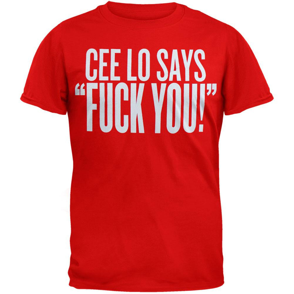 Cee Lo Green - Fuck You Soft T-Shirt Men's T-Shirts Cee Lo Green SM Red 