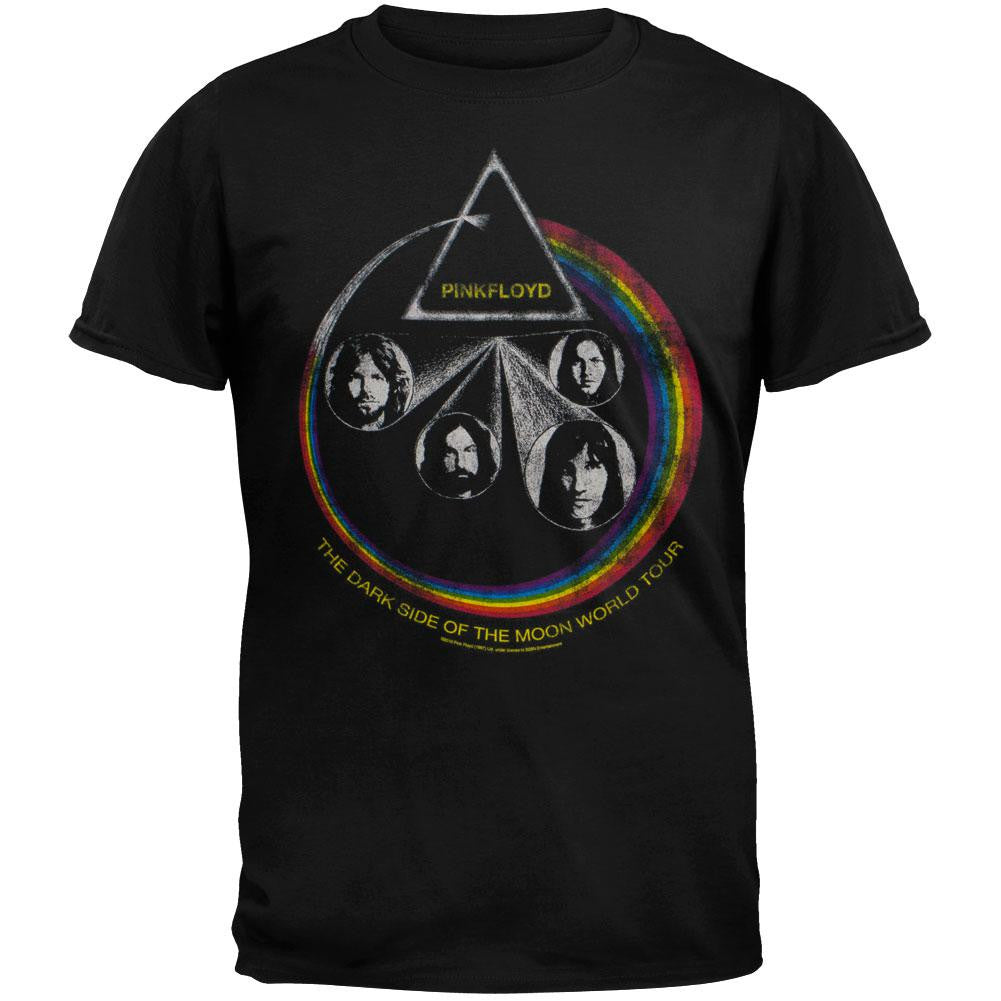 Pink Floyd - World Tour Soft T-Shirt Men's T-Shirts Pink Floyd 2XL Black 