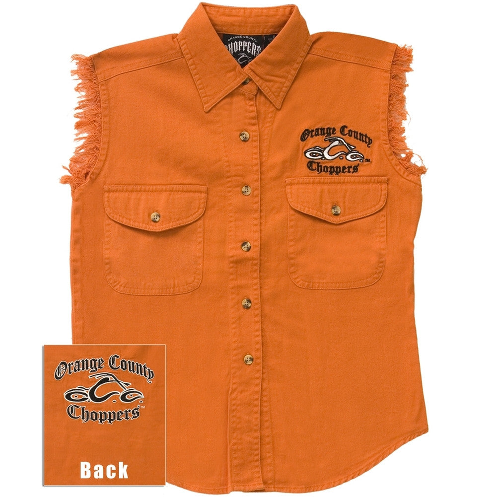 Orange County Choppers - Logo Sleeveless Women's Shirt Women's Work Shirts Orange County Choppers   