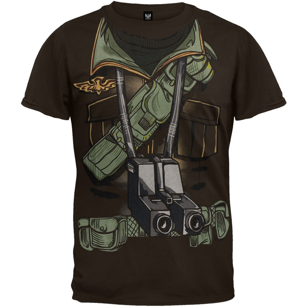 G.I. Joe - Duke Suit Costume T-Shirt Men's T-Shirts G.I. Joe 2XL Brown 