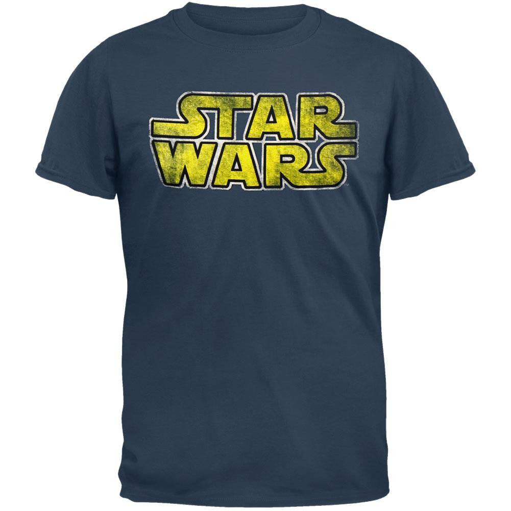 Star Wars - Star Logo Soft T-Shirt Men's T-Shirts Star Wars SM Blue 
