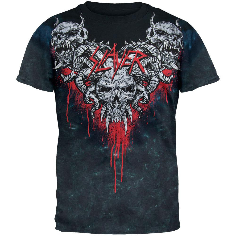 Slayer - Hell Awaits Tie Dye T-Shirt Men's T-Shirts Slayer LG Black 