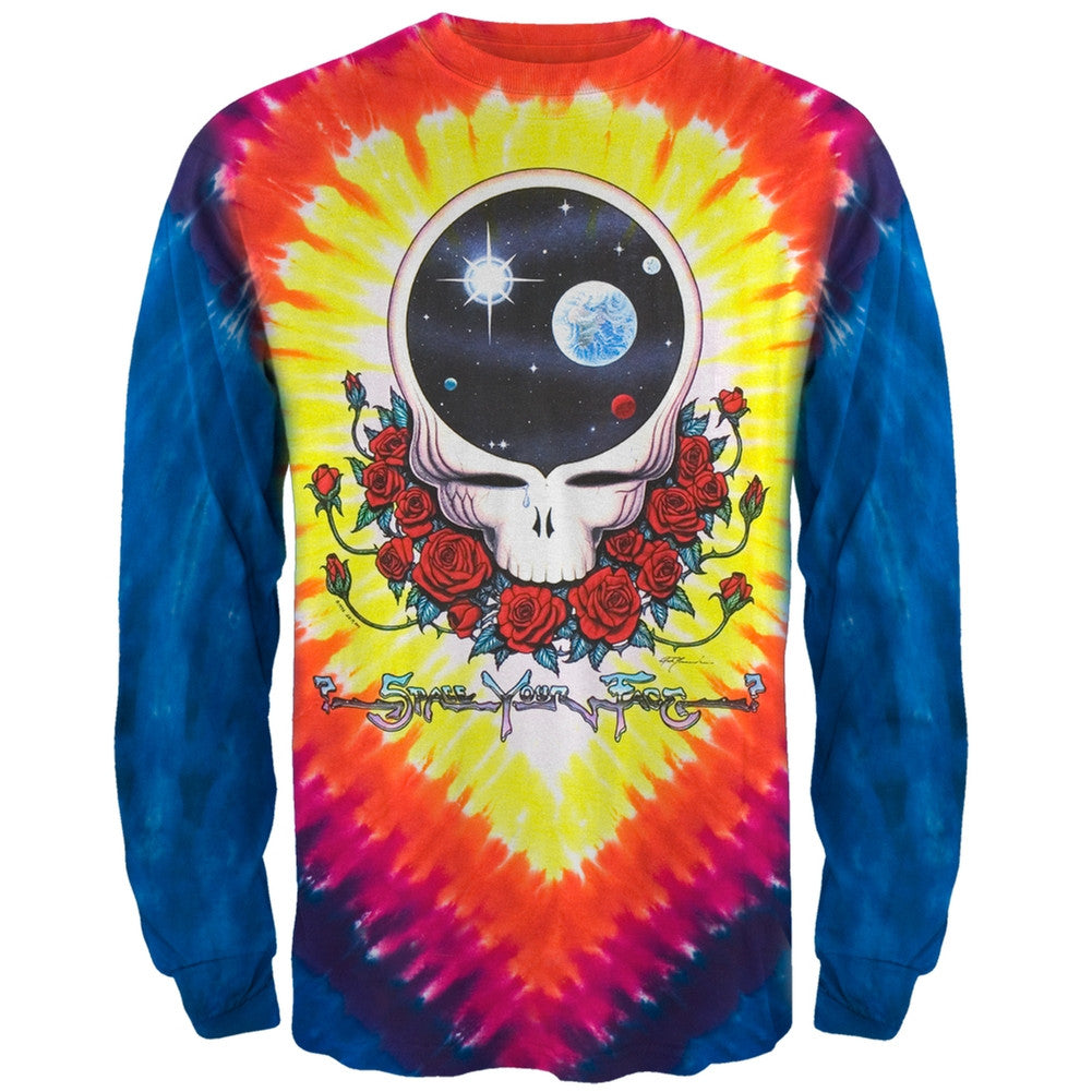 Grateful Dead - Space Your Face Tie Dye Long Sleeve T-Shirt Men's Long Sleeves Grateful Dead MD Multi 