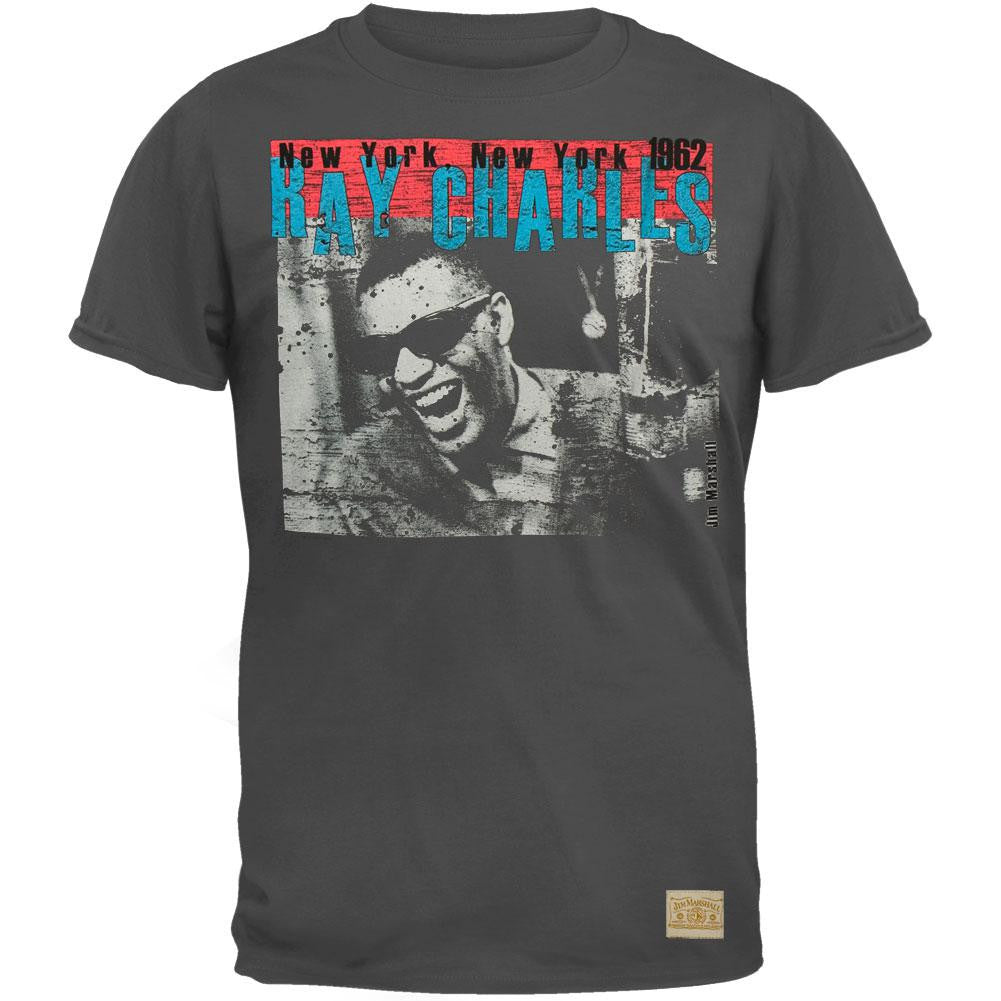 Ray Charles - Atlantic Records Overdye T-Shirt Men's T-Shirts Ray Charles MD Grey 