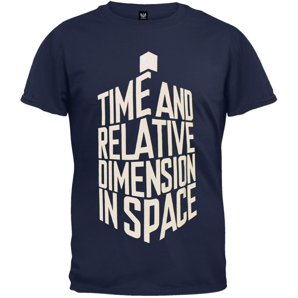 Doctor Who - Time And Relative Dimension T-Shirt Men's T-Shirts Doctor Who SM Dark Blue 