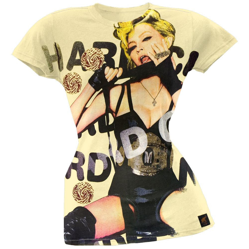 Madonna - Hard Candy Premium Juniors T-Shirt Juniors T-Shirts Madonna MD White 