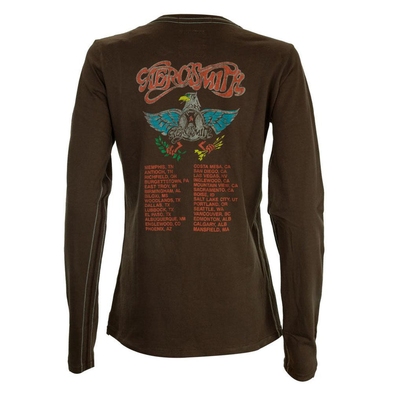 Aerosmith - Aero Force One Premium Juniors Long Sleeve T-Shirt Juniors Long Sleeves Aerosmith   