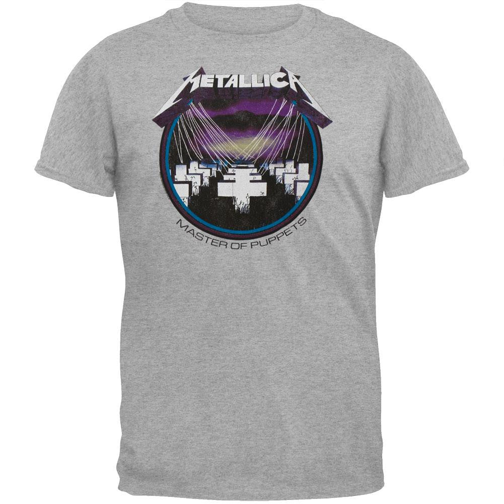 Metallica Men's Master of Puppets Baseball Jersey X-Small Black & Grey, Size: XS, Gray