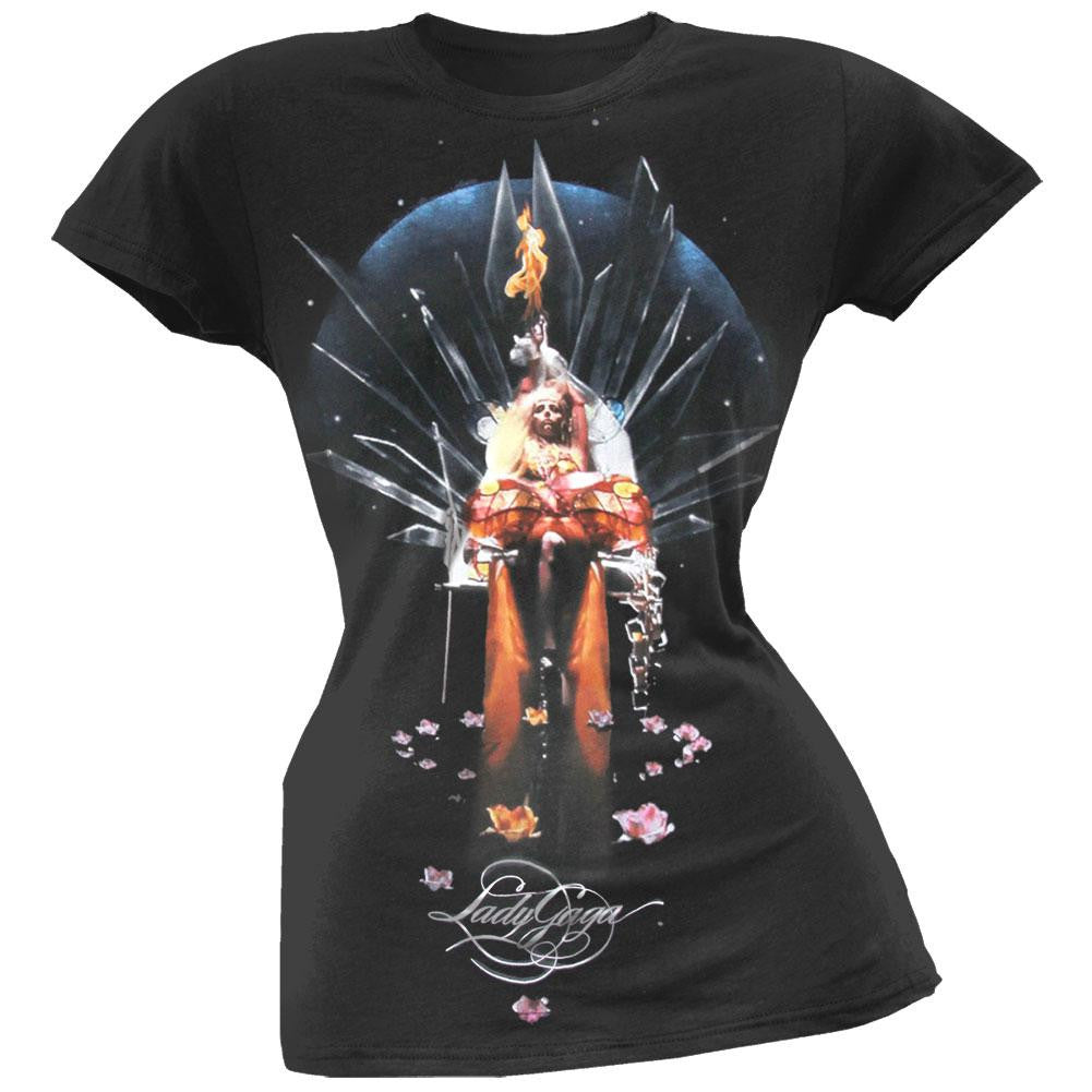 Lady Gaga - Swing Juniors T-Shirt Juniors T-Shirts Lady Gaga LG Black 