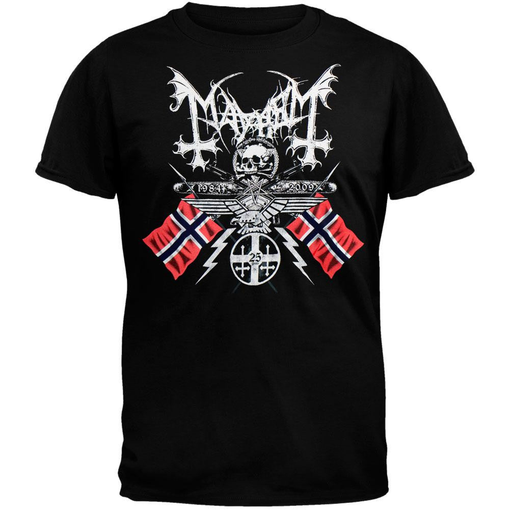 Mayhem - 25 Years/Coat Of Arms T-Shirt Men's T-Shirts Mayhem SM Black 