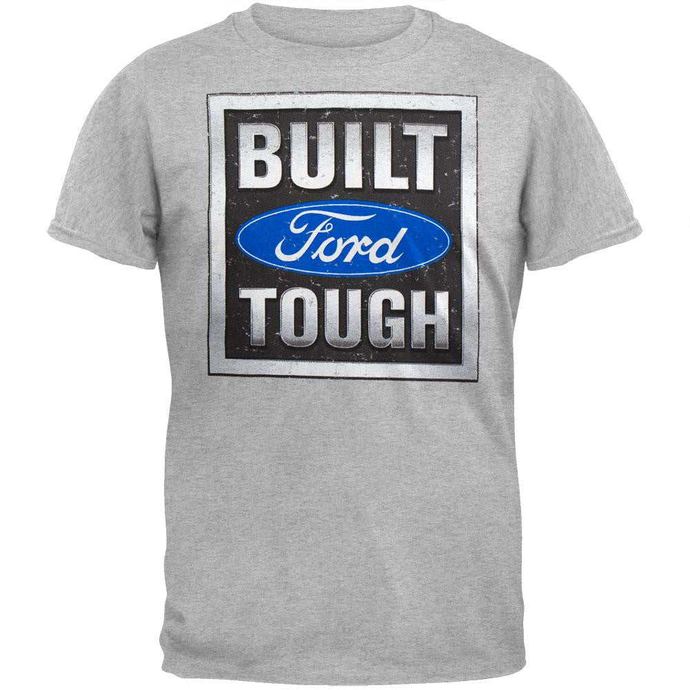 Ford - Built Tough Stamp Grey T-Shirt Men's T-Shirts Ford 2XL Grey
