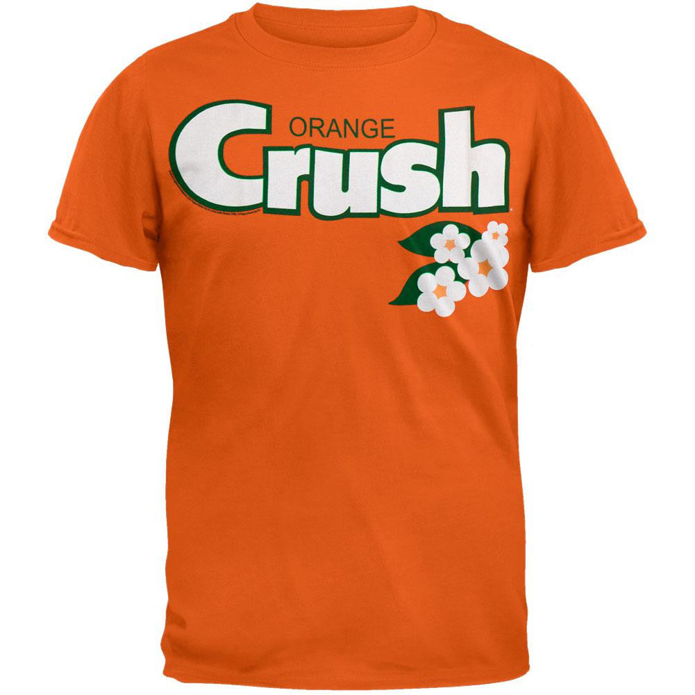 Orange Crush - Floral Logo T-Shirt Men's T-Shirts Crush 2XL Orange 