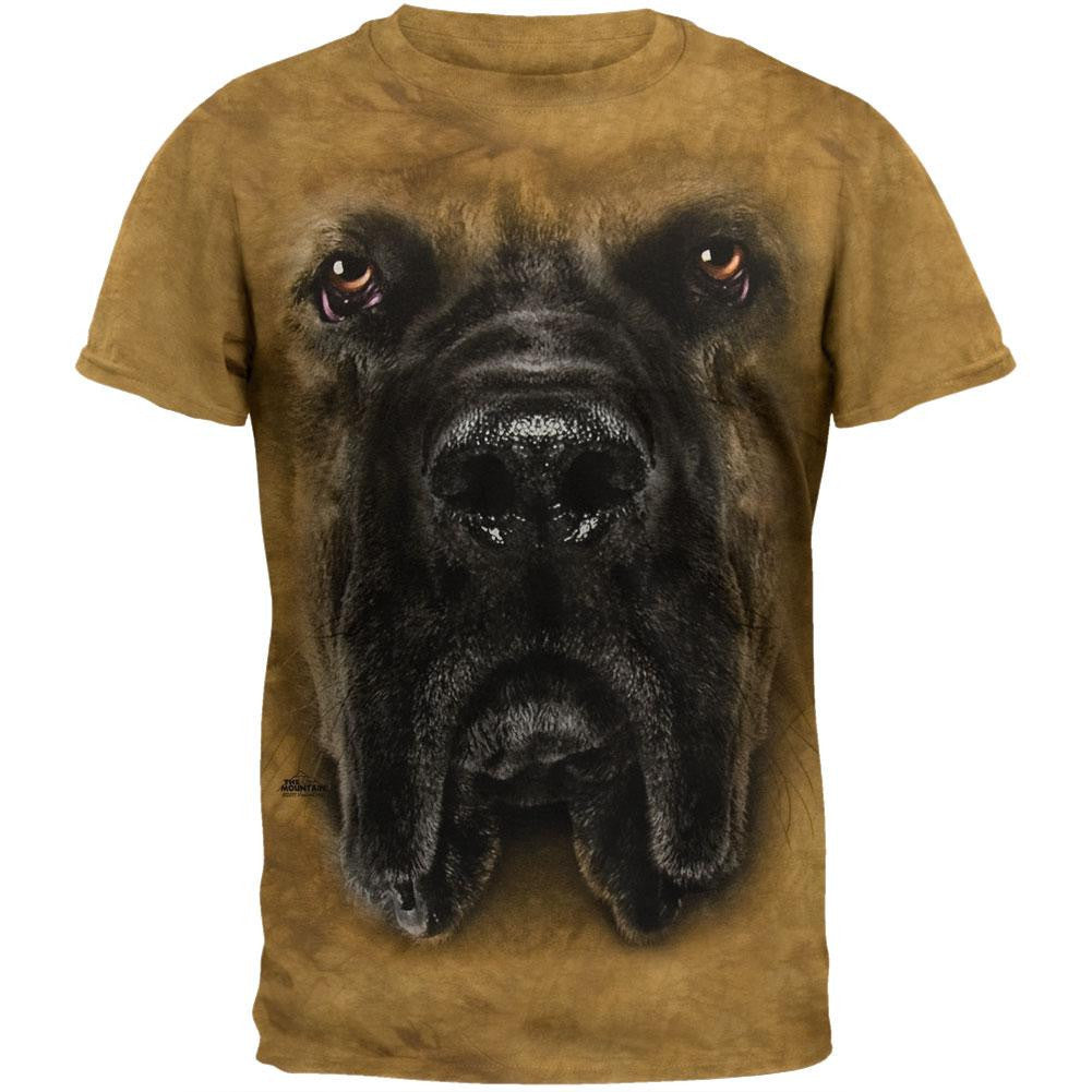 Mastiff Face T-Shirt Men's T-Shirts Spiritual 3XL Beige 