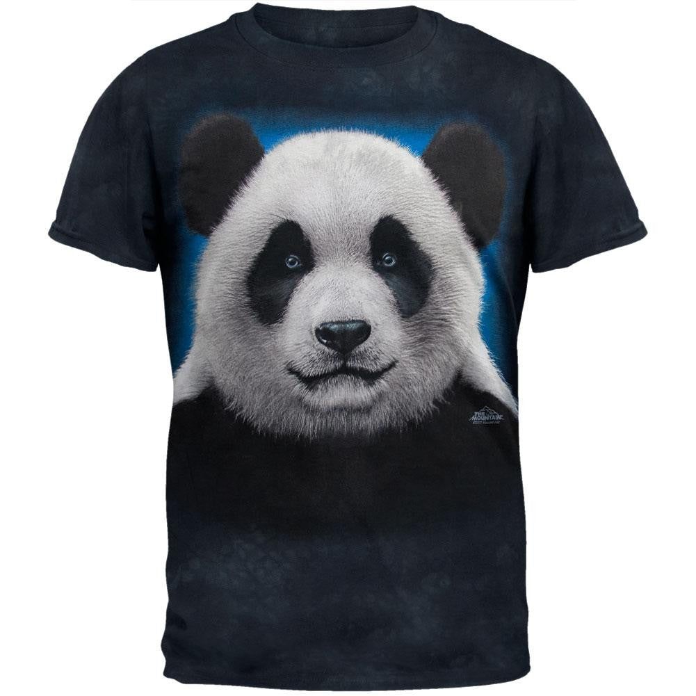 Panda Head T-Shirt Men's T-Shirts Old Glory 2XL Black 