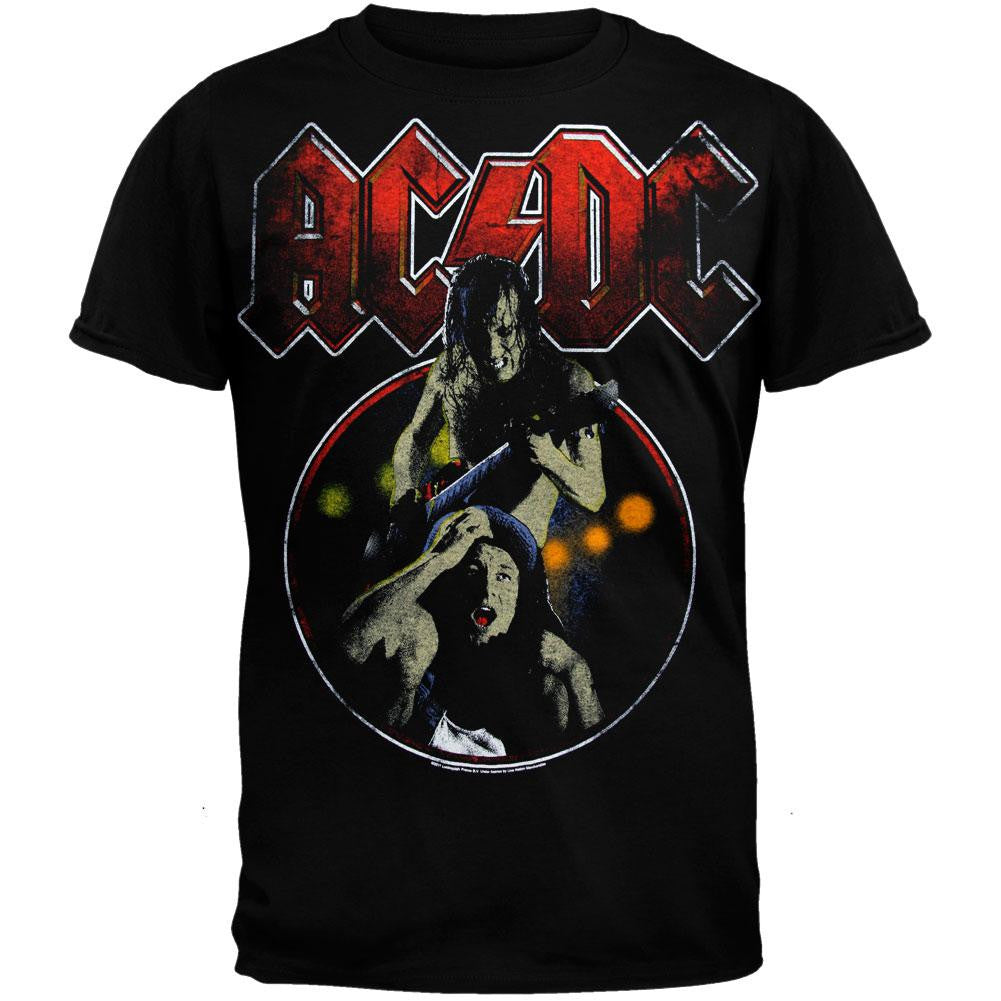 AC/DC - Angus Piggyback T-Shirt Men's T-Shirts AC/DC SM Black 