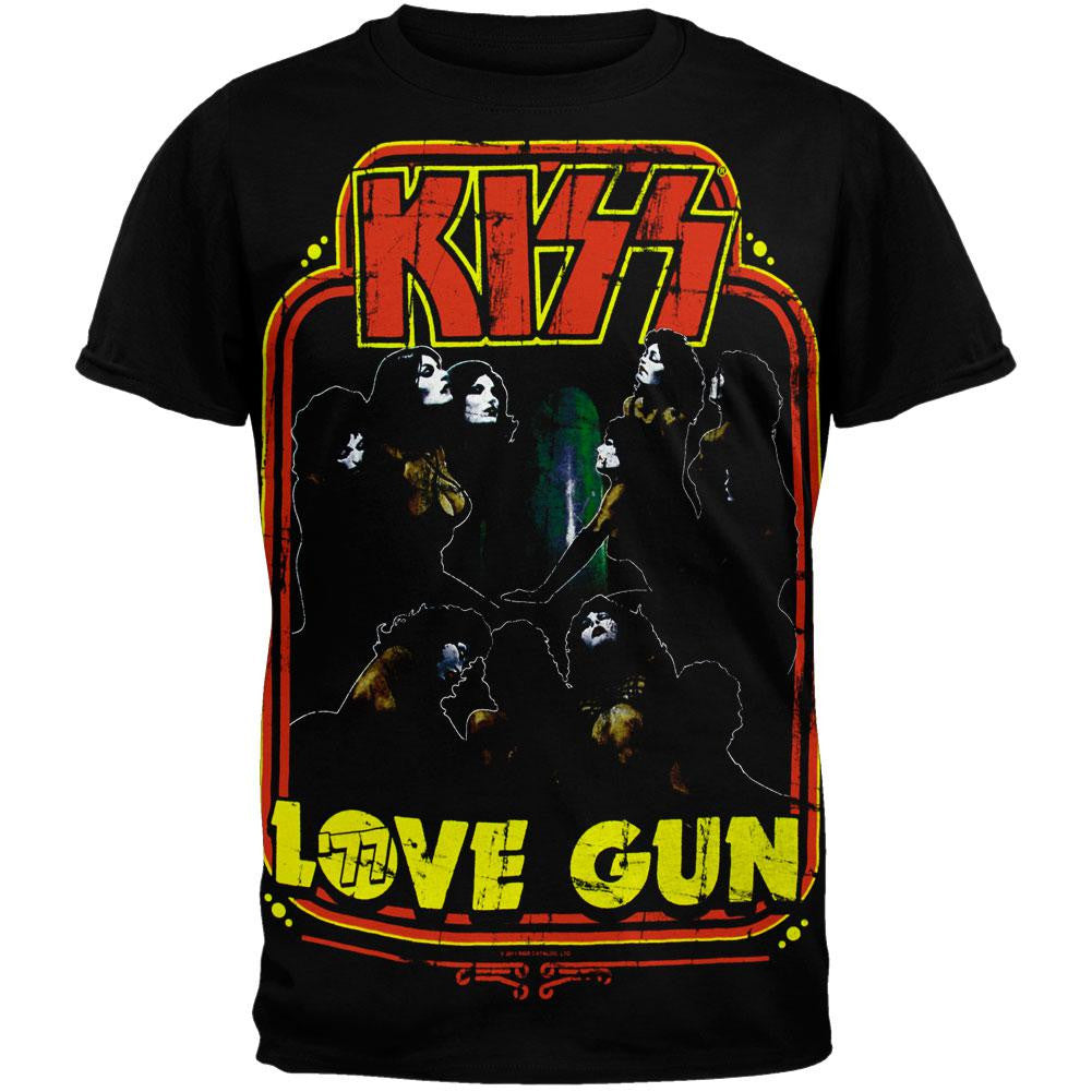 Kiss - 77 Love Gunner T-Shirt Men's T-Shirts Kiss SM Black 