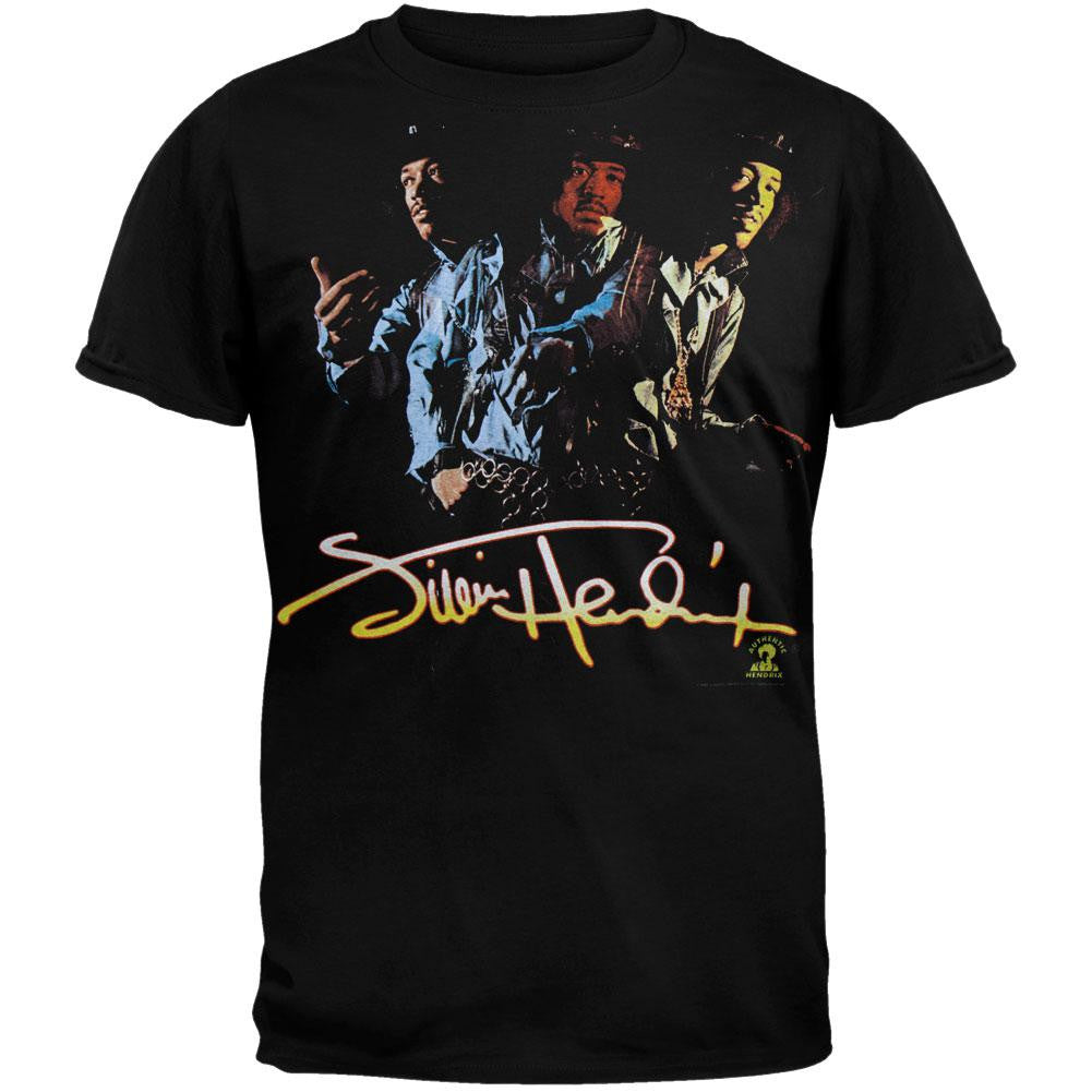 Jimi Hendrix - Smash Hits Black T-Shirt Men's T-Shirts Jimi Hendrix 2XL Black 