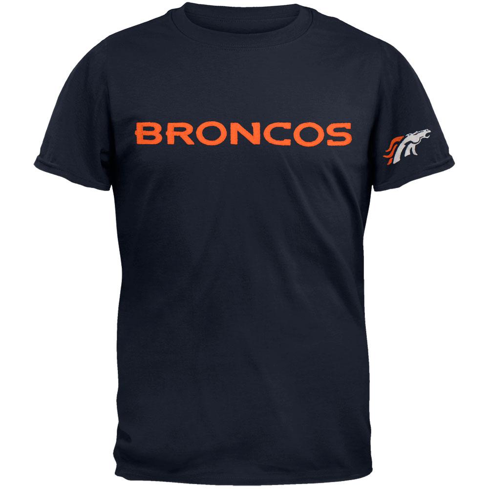 Denver Broncos - Logo Fieldhouse Premium T-Shirt Men's T-Shirts Denver Broncos SM Blue