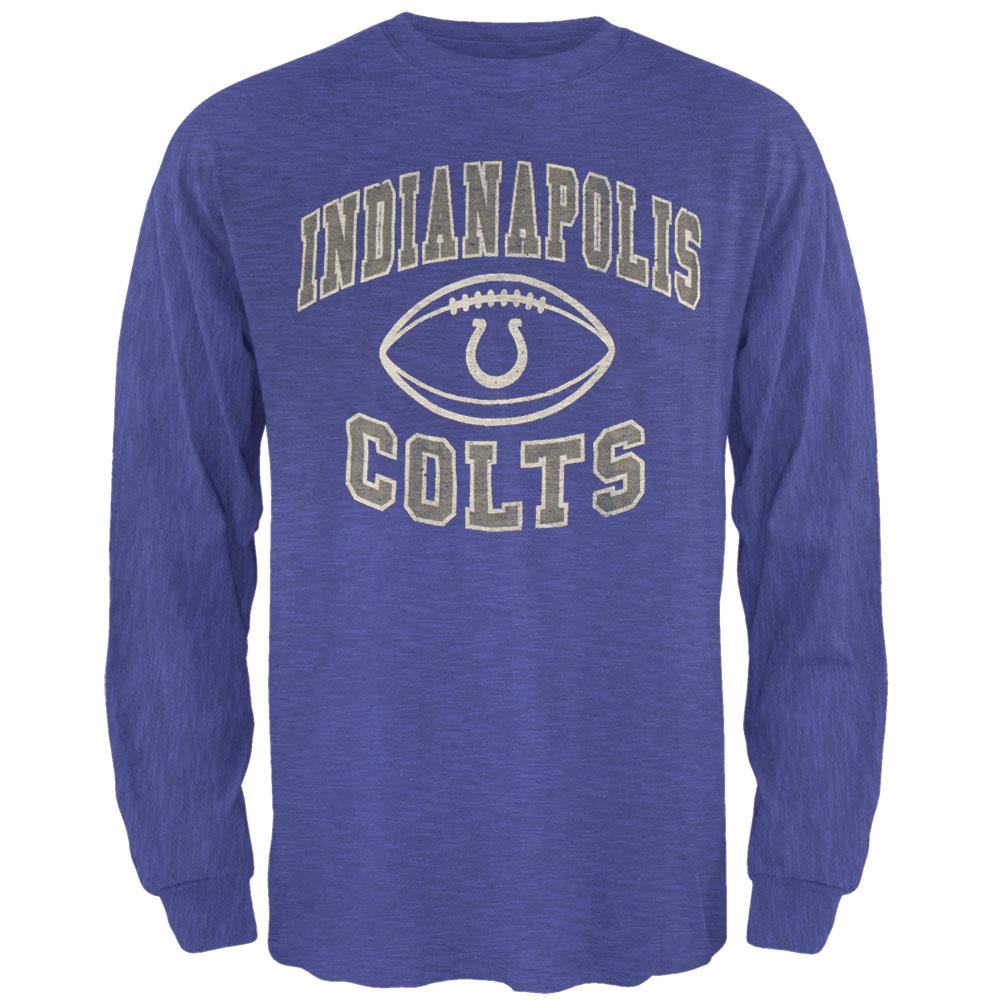 Indianapolis Colts - Logo Scrum Premium Long Sleeve T-Shirt Men's Long Sleeves Indianapolis Colts 2XL Blue 