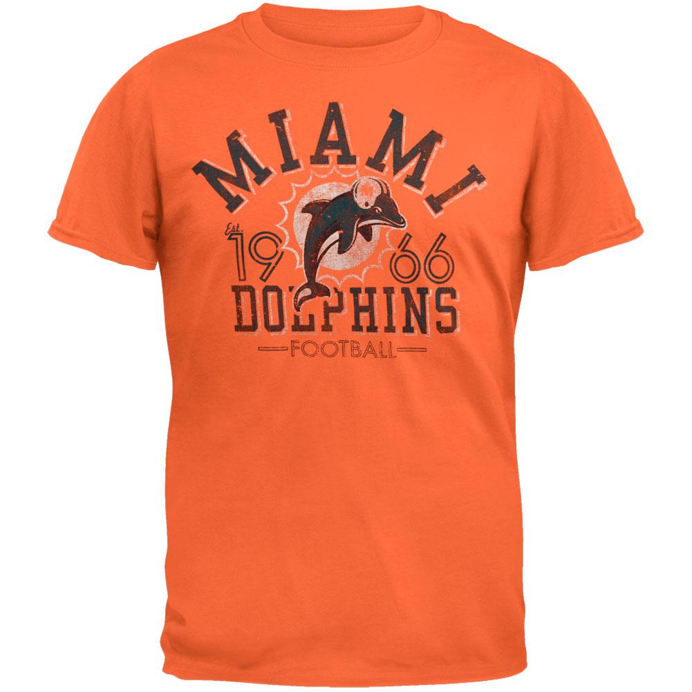 Miami Dolphins - Logo Fadeaway Premium T-Shirt Men's T-Shirts Miami Dolphins 2XL Orange 