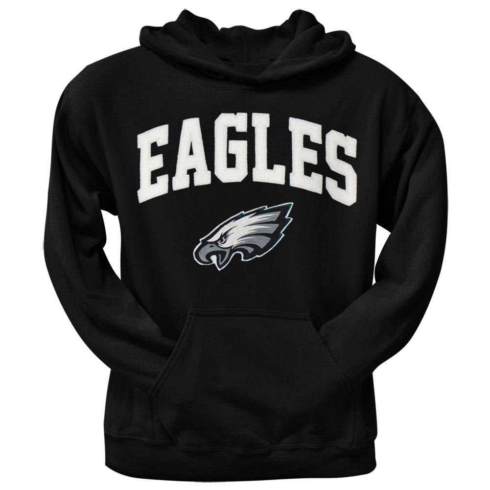 Philadelphia Eagles - Logo Scrimmage Premium Pullover Hoodie Men's Hoodies Philadelphia Eagles SM Black 