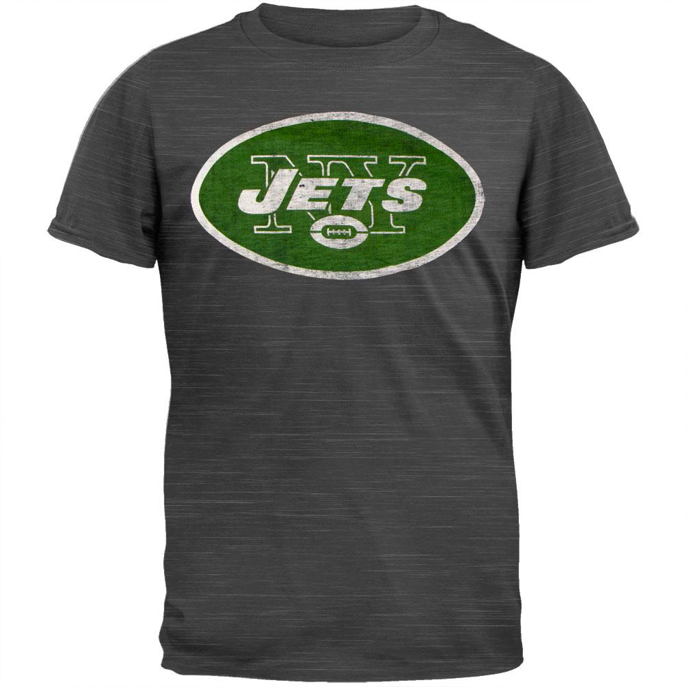 New York Jets - Logo Scrum Premium T-Shirt Men's T-Shirts New York Jets 2XL Grey 