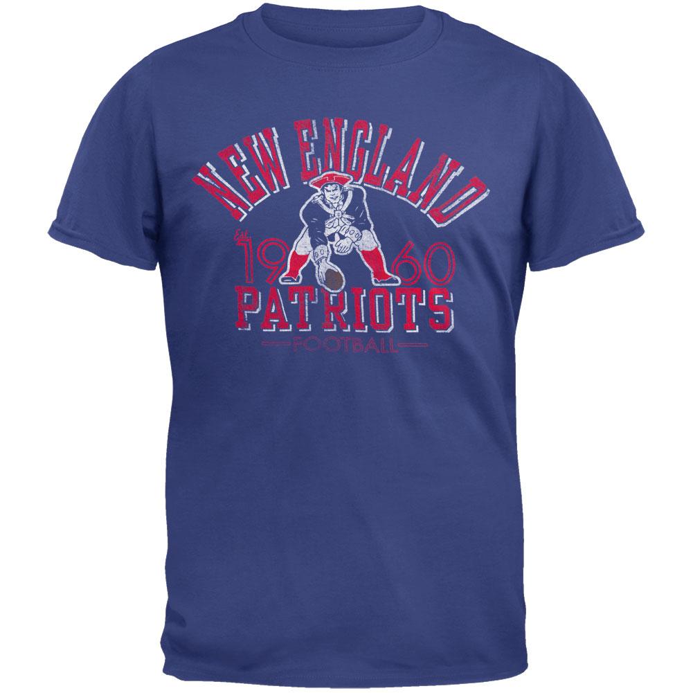 New England Patriots - Logo Fadeaway Premium T-Shirt Men's T-Shirts New England Patriots SM Blue 