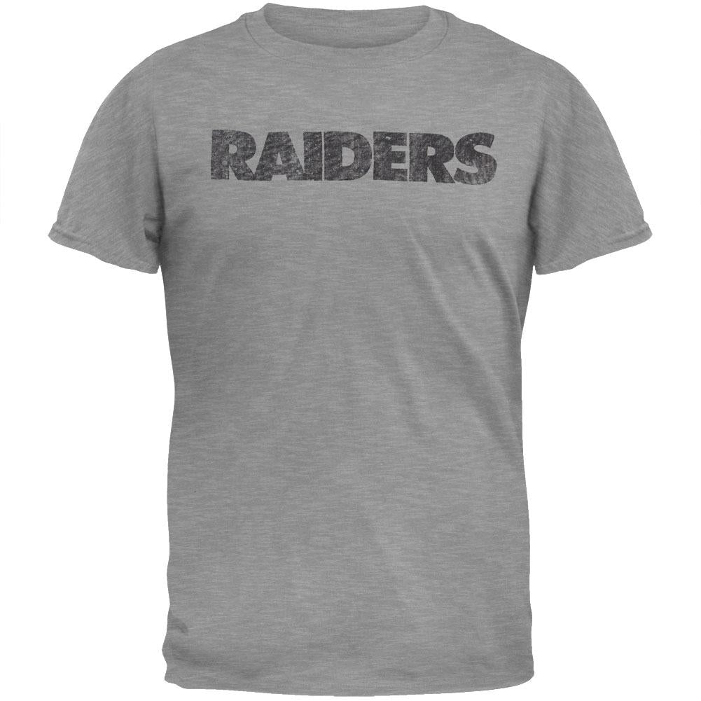 Oakland Raiders - Logo Scrum Legacy Premium T-Shirt Men's T-Shirts Oakland Raiders 2XL Grey 