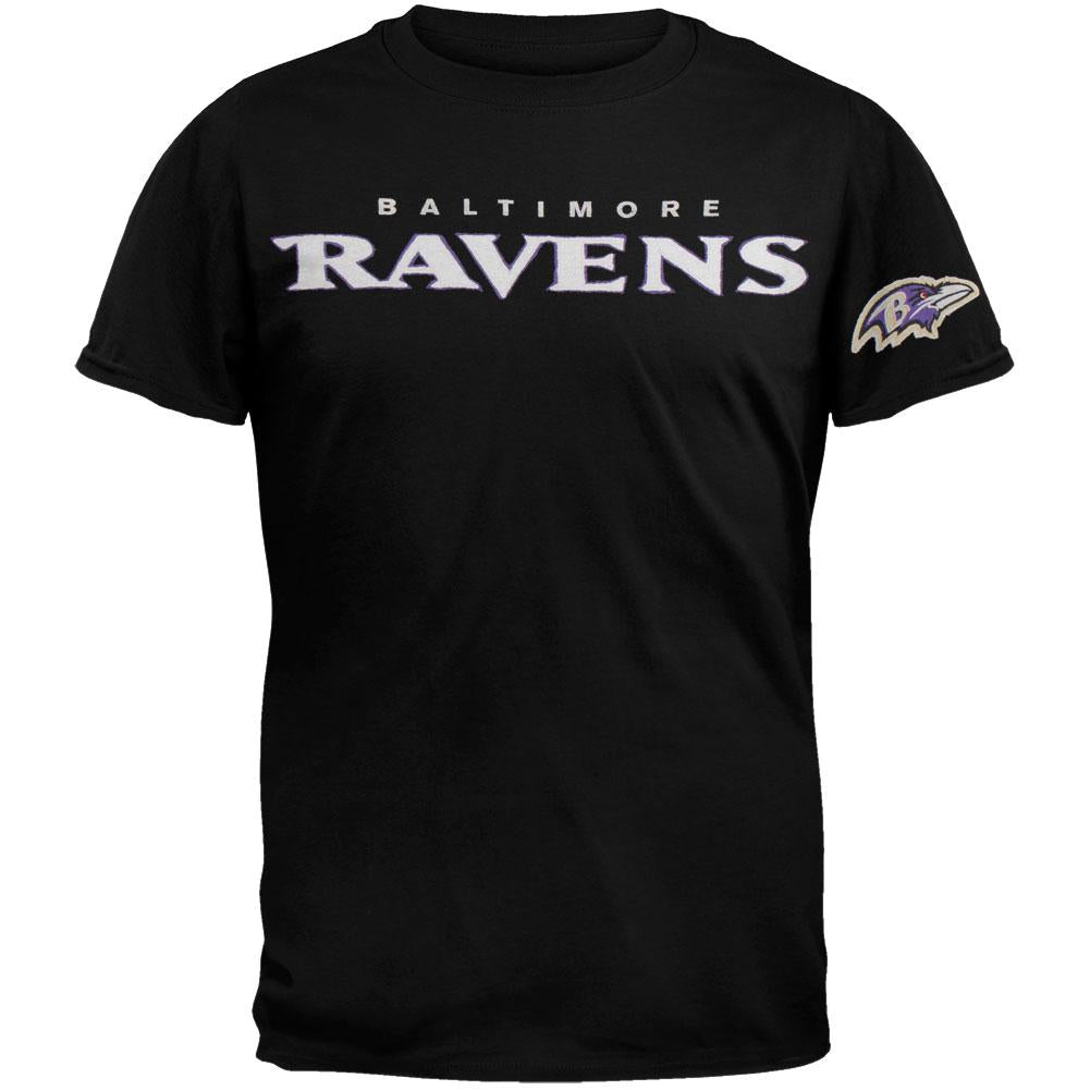 Baltimore Ravens - Logo Fieldhouse Premium T-Shirt Men's T-Shirts Baltimore Ravens SM Black 