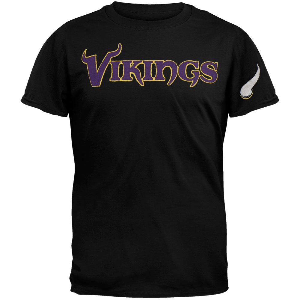 Minnesota Vikings - Logo Fieldhouse Premium T-Shirt Men's T-Shirts Minnesota Vikings SM Black 