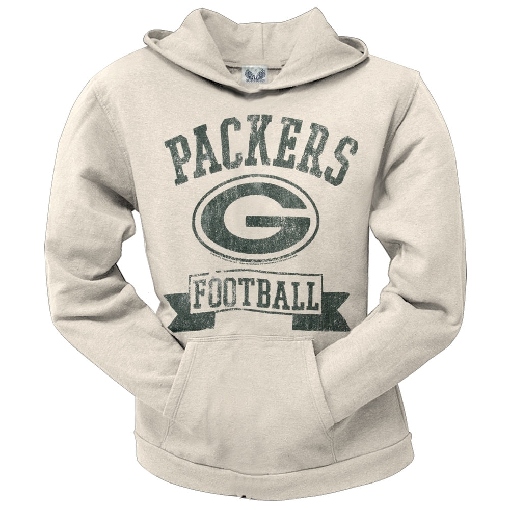 Green Bay Packers - Old School Logo Juniors Hoodie Juniors Hoodies Green Bay Packers SM Off-White 