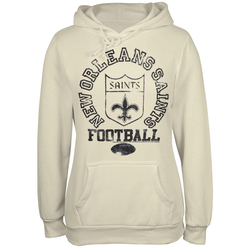 New Orleans Saints - Old School Logo Juniors Hoodie Juniors Hoodies New Orleans Saints LG White 