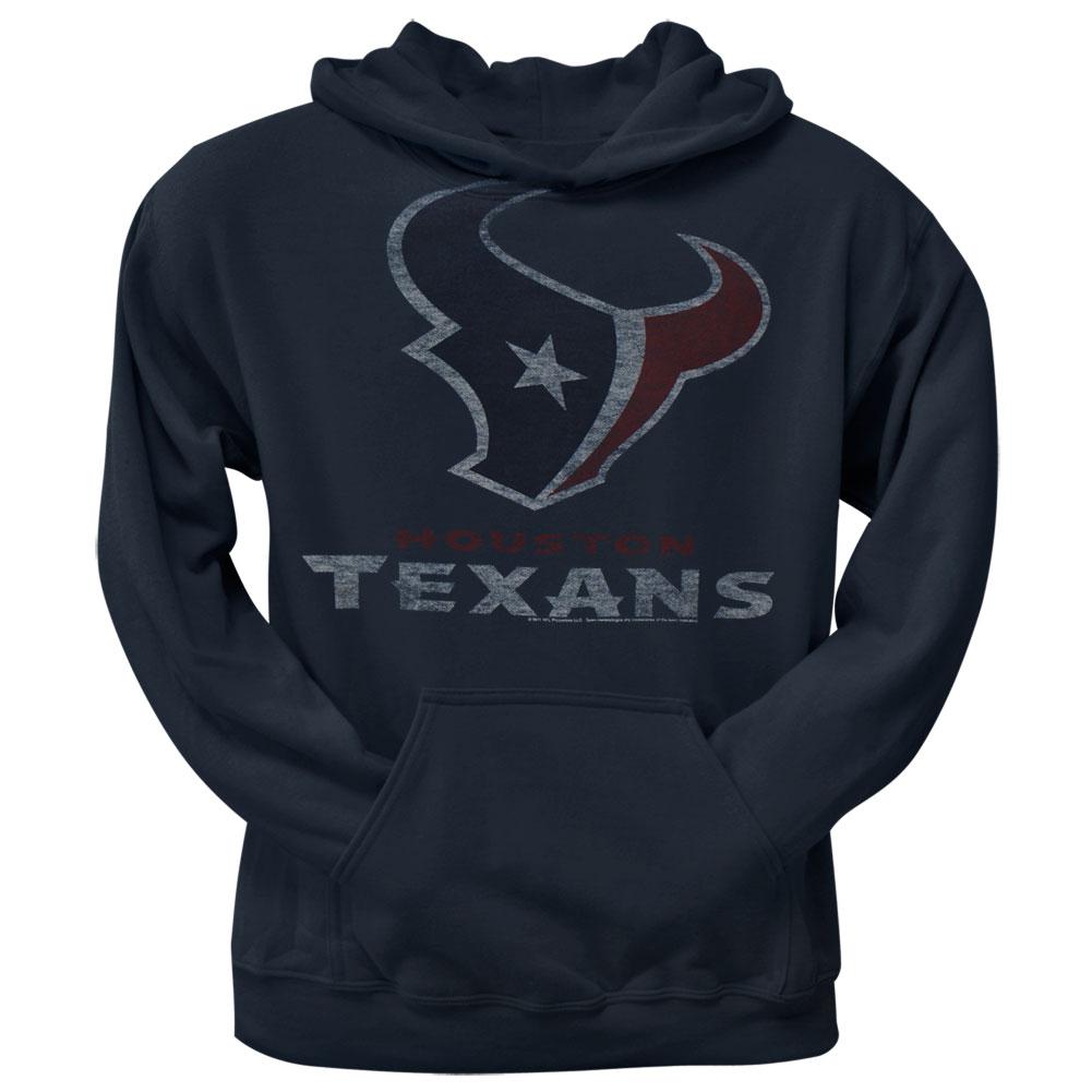 Houston Texans - Old School Logo Pullover Hoodie Men's Hoodies Houston Texans SM Blue 